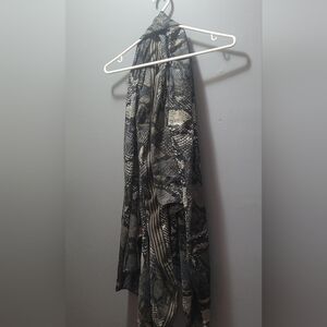 Melanie Lyne Grey Snakeskin Look Scarf